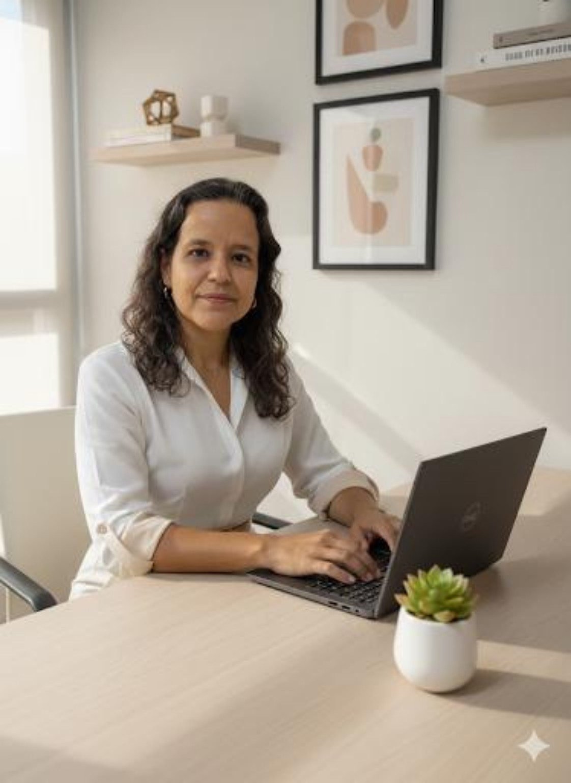 Lilian Hudson em atendimento jurídico